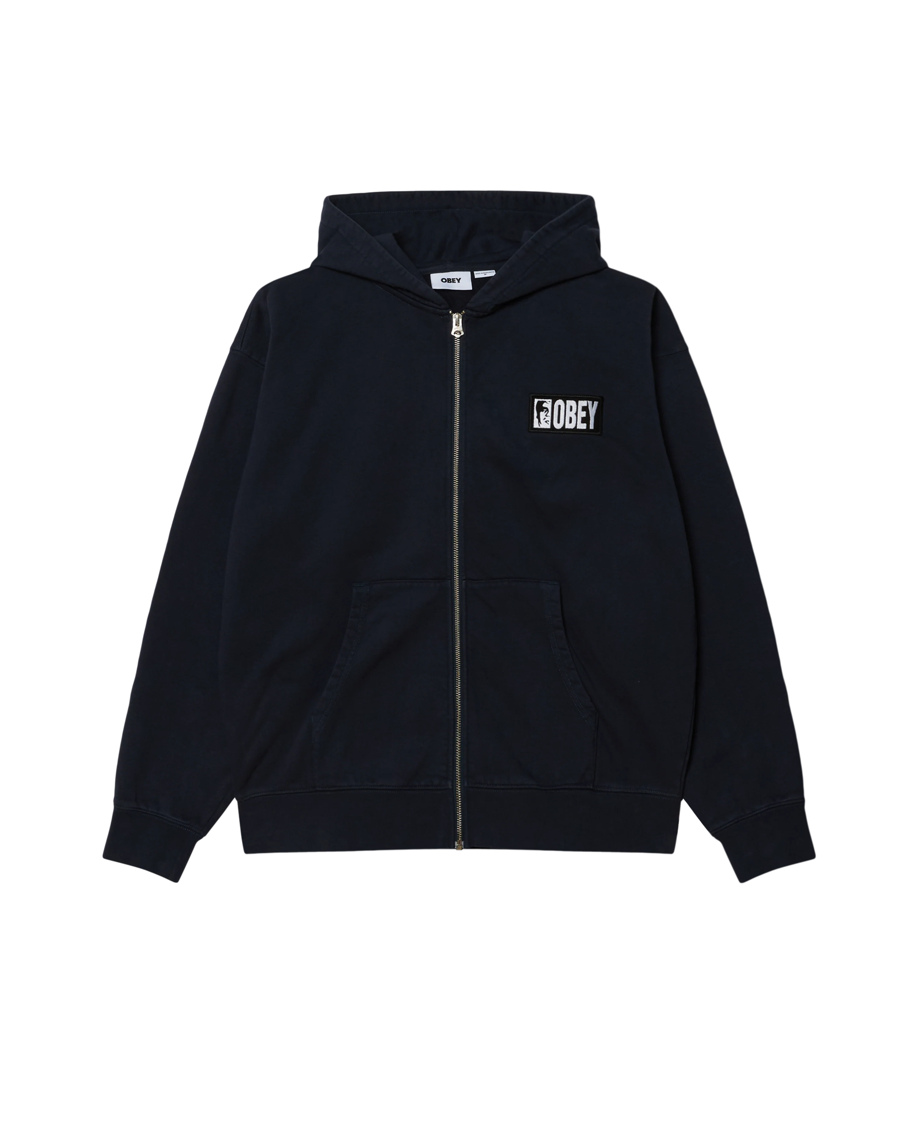 MARGIN FADED ZIP HOOD