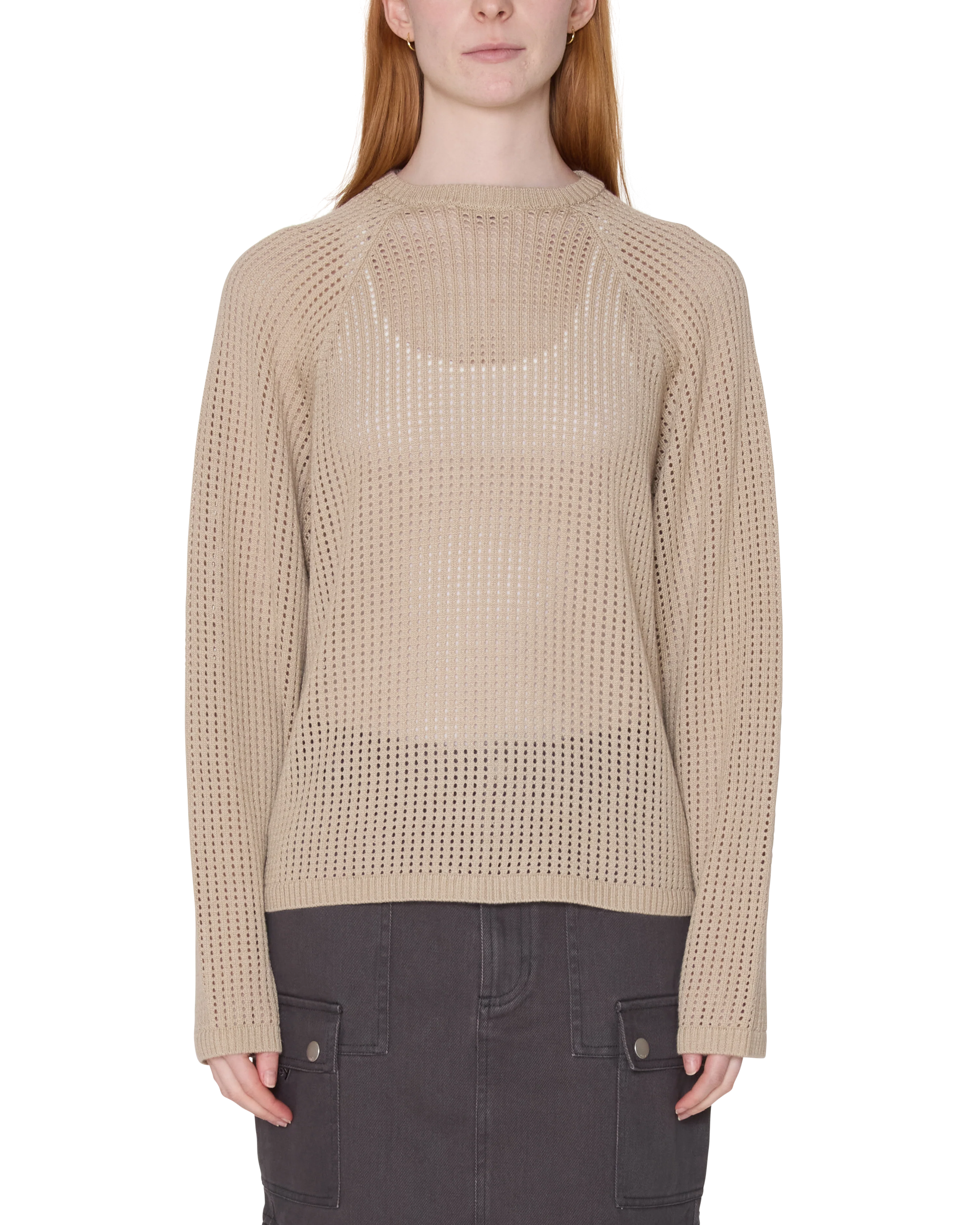 TALIA OPEN KNIT RAGLAN