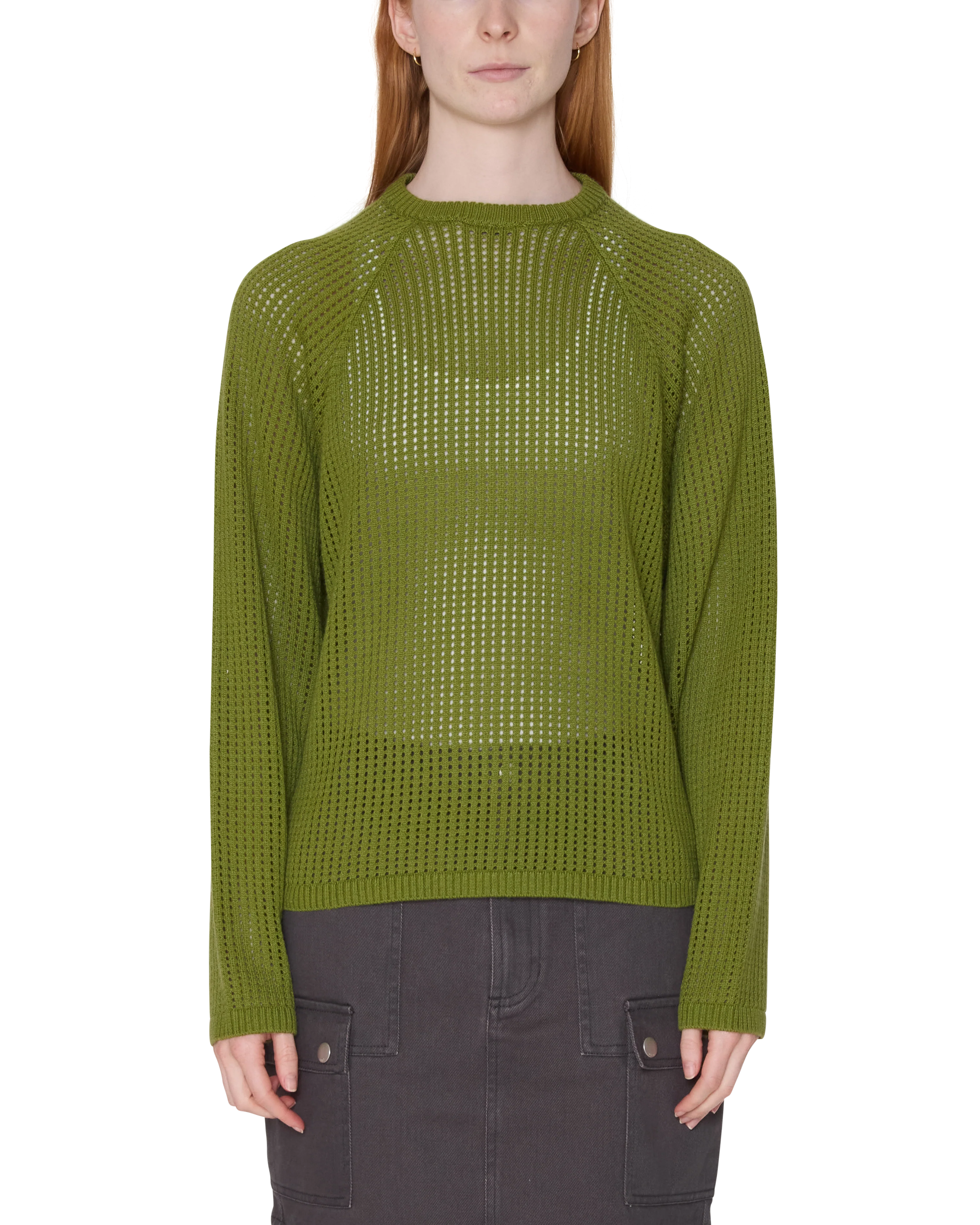 TALIA OPEN KNIT RAGLAN